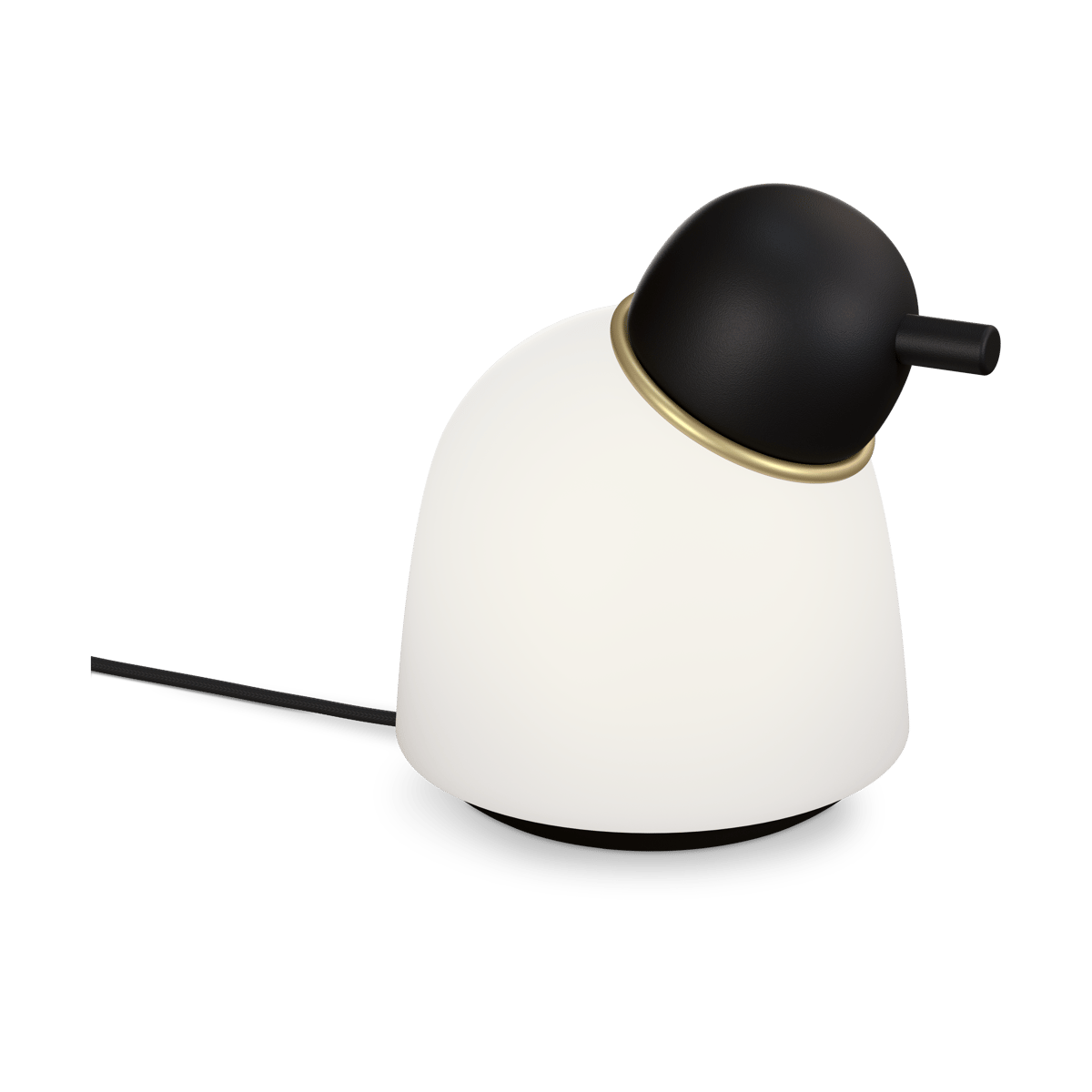 Belid Bird pöytälamppu 21,5 cm Musta-messinki-opaalilasi