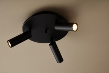 Cato Slim pyöreä kattospotlight 3 lampulle - Mattamusta-LED - Belid