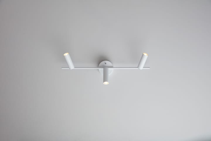 Cato Slim spotlight-kisko 3 lampulle, Mattavalkoinen-LED Belid