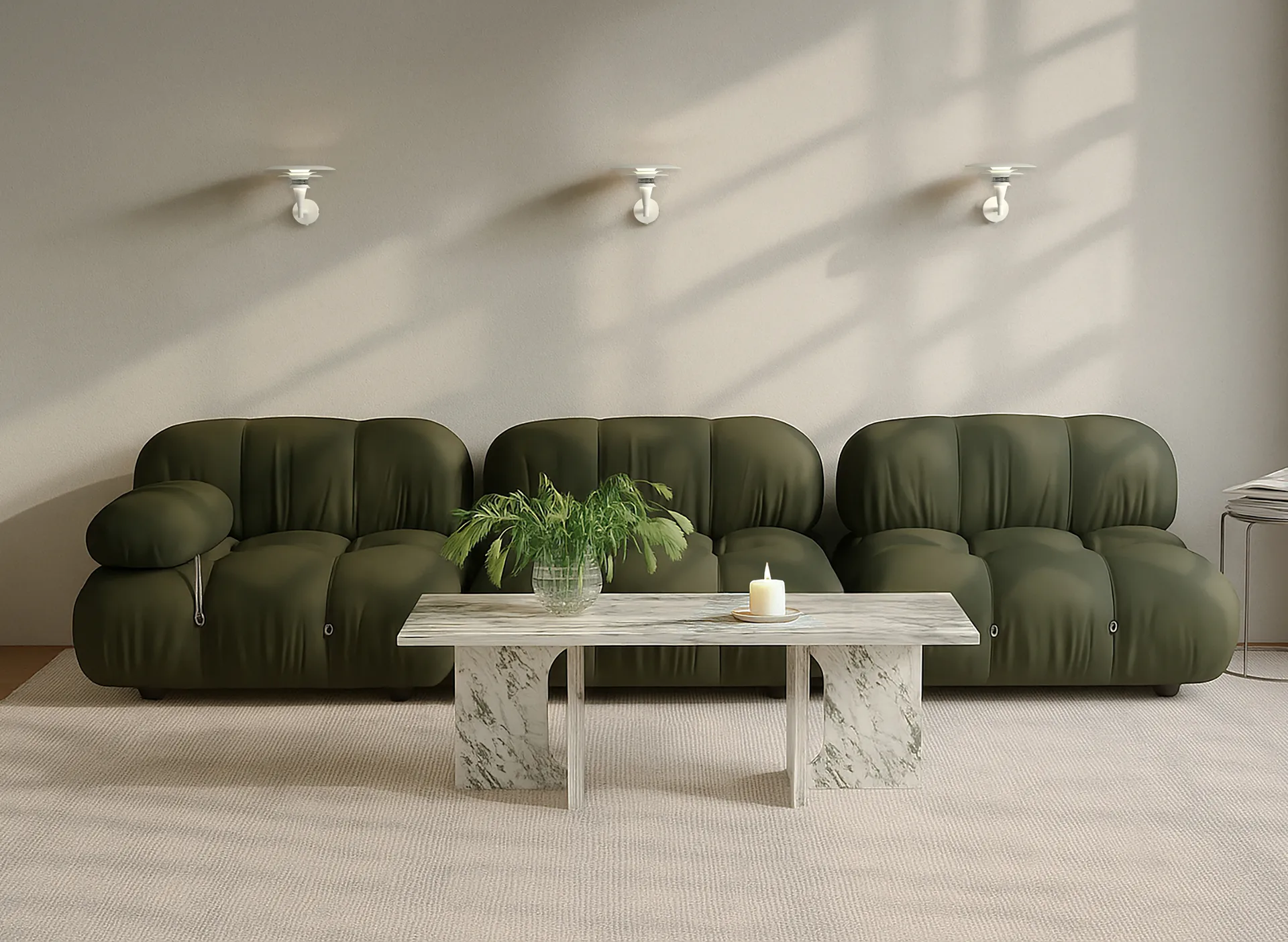 Diablo seinälamppu Ø20 cm, Mattavalkoinen kromi Belid