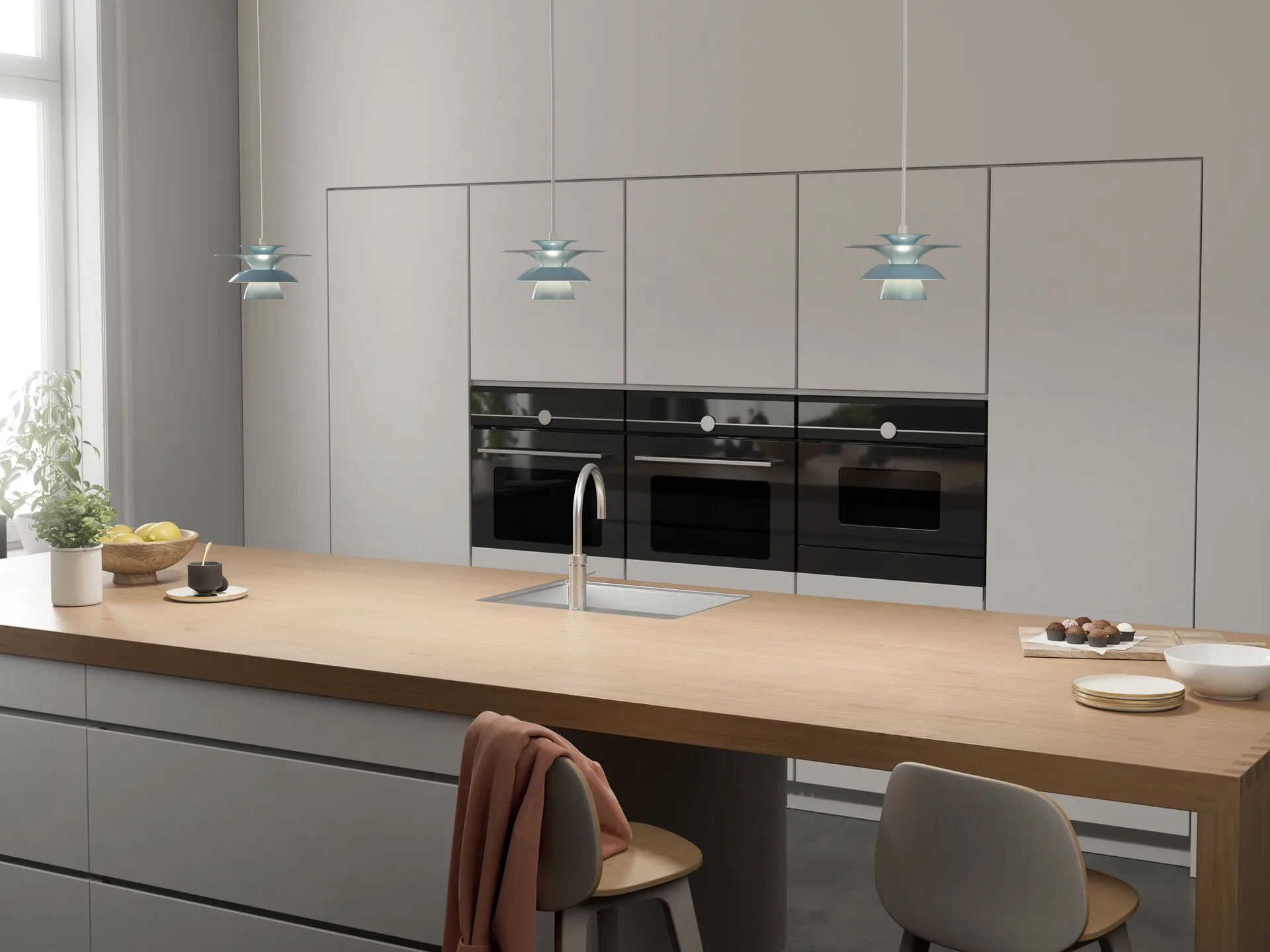 Picasso riippuvalaisin Ø18 cm, Jääsininen Belid