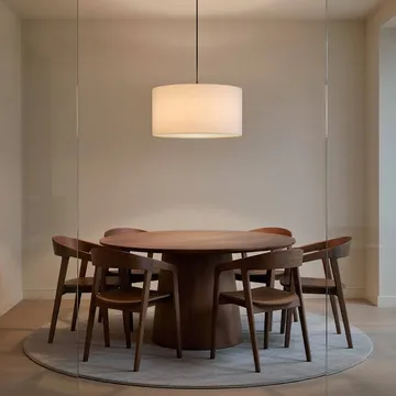 Soft riippuvalaisin Ø40 cm - Pellava valkoinen-metallinen pronssi, Ø60 cm - Belid