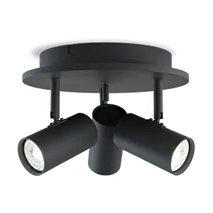 Tyson 3-spottivalaisin Ø25 cm, Musta Belid