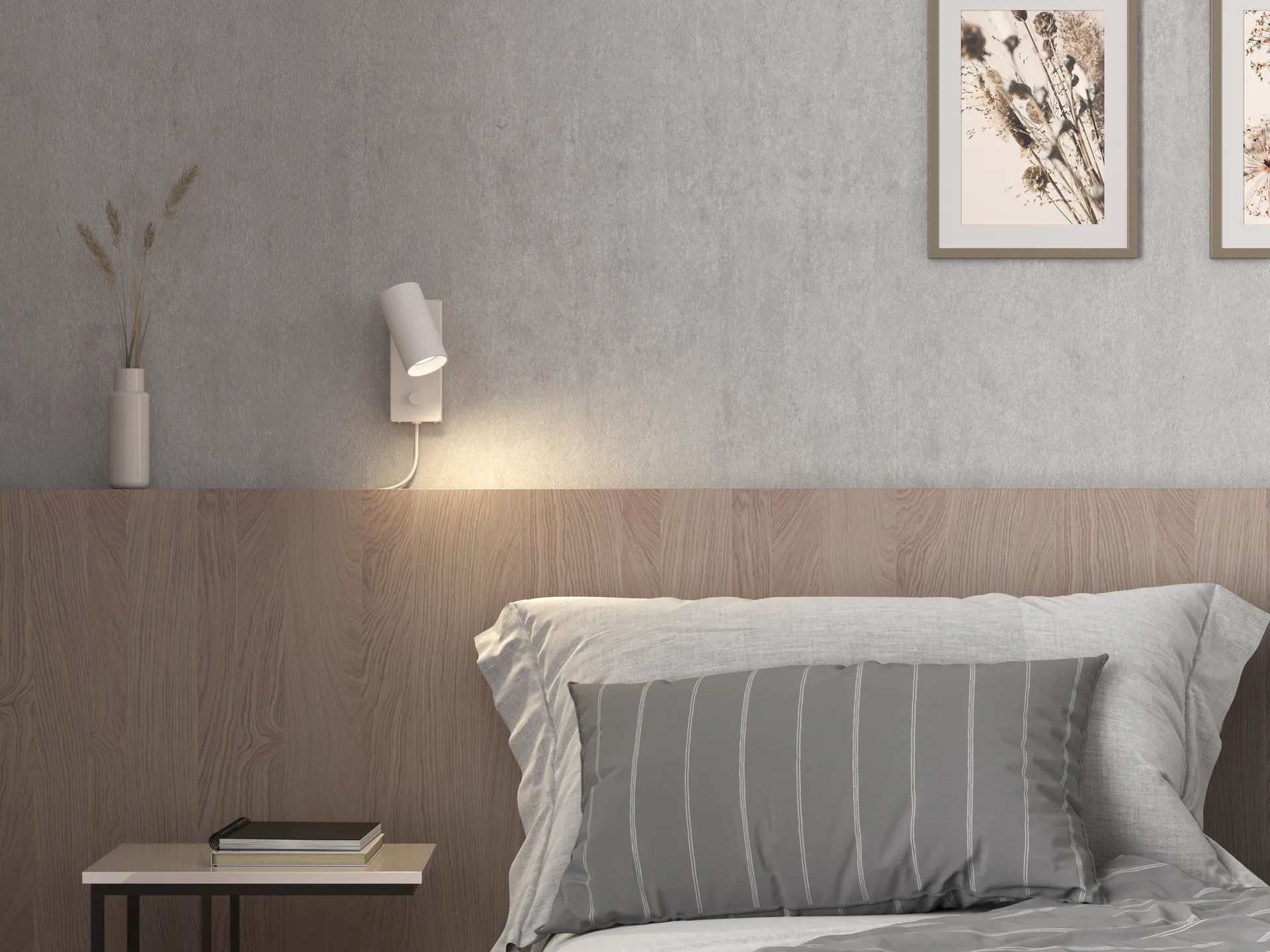 Tyson seinälamppu Ø5,5 cm, Valkoinen pohja Belid