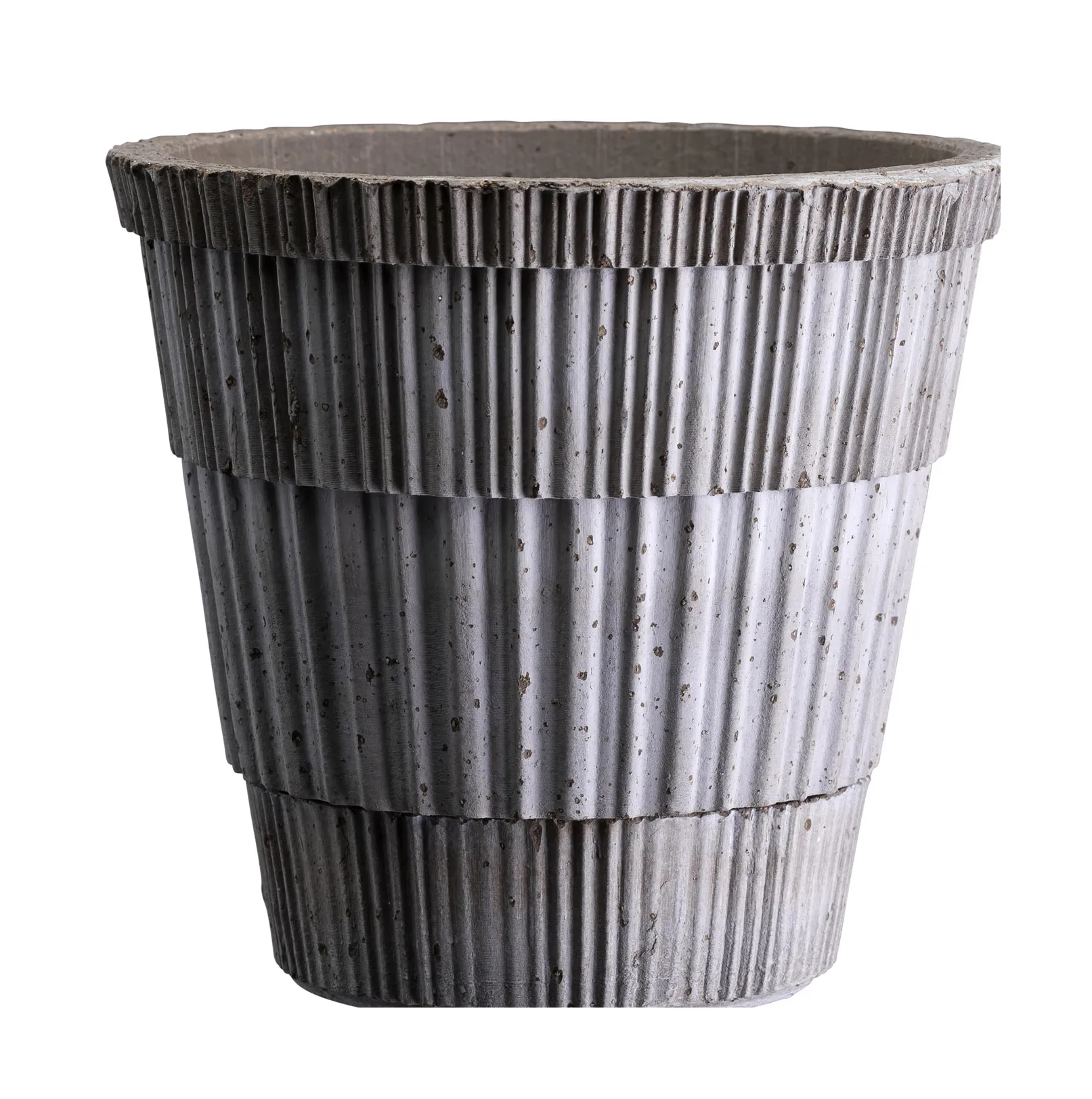 Atlas raw ruukku aluslautasella, Harmaa, Ø14 cm Bergs Potter