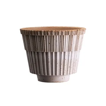 Atlas raw ruukku aluslautasella - Rosa, Ø16 cm - Bergs Potter