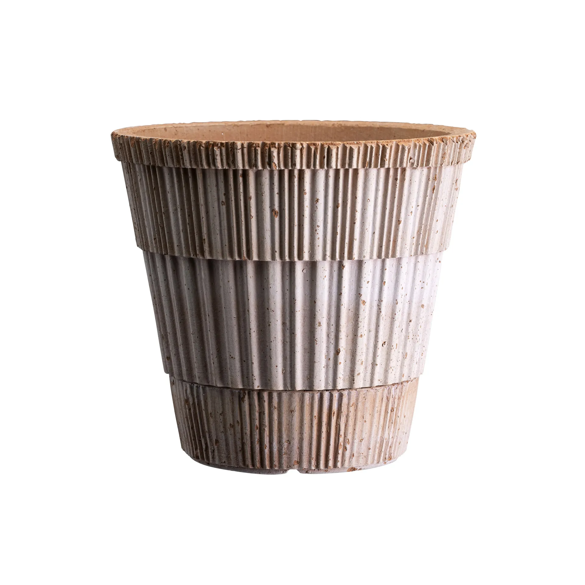 Atlas raw ruukku aluslautasella, Rosa, Ø18 cm Bergs Potter