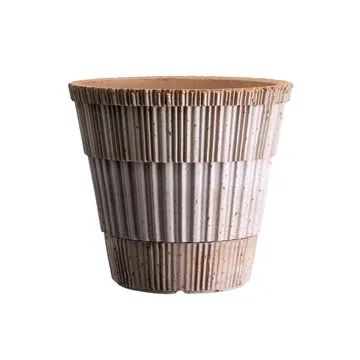 Atlas raw ruukku aluslautasella - Rosa, Ø21 cm - Bergs Potter