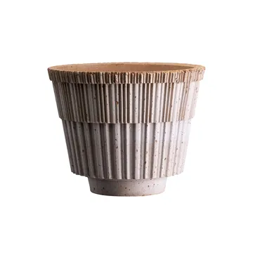 Atlas raw ruukku aluslautasella - Rosa, Ø25 cm - Bergs Potter