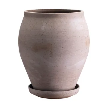 Delphi ruukku aluslautasella 2 osaa - Grey, Ø22 cm, korkea - Bergs Potter