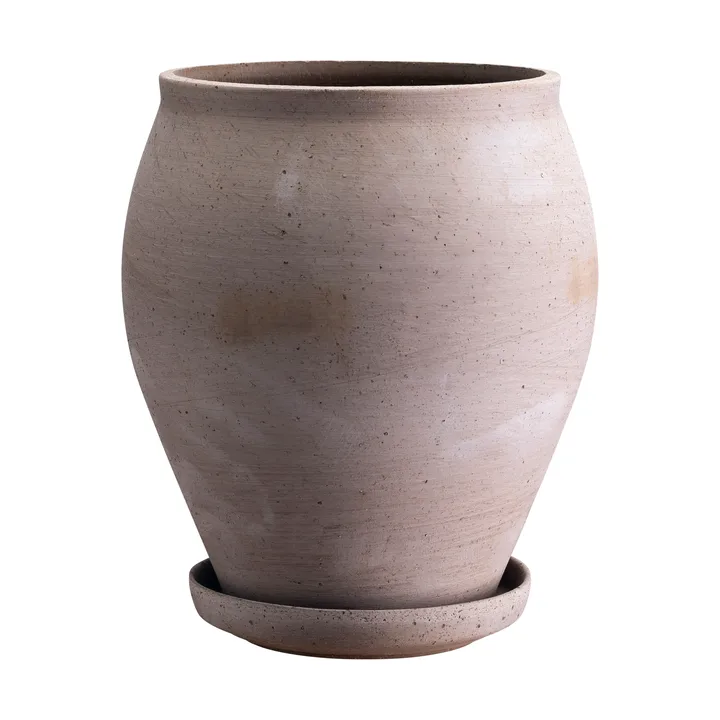 Delphi ruukku aluslautasella 2 osaa - Grey, Ø22 cm, korkea - Bergs Potter