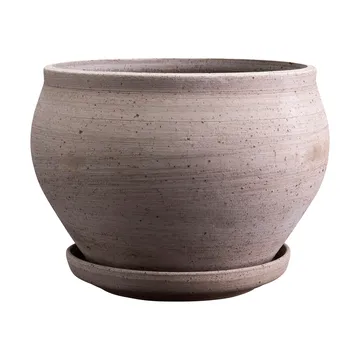 Delphi ruukku aluslautasella 2 osaa - Grey, Ø24 cm, matala - Bergs Potter