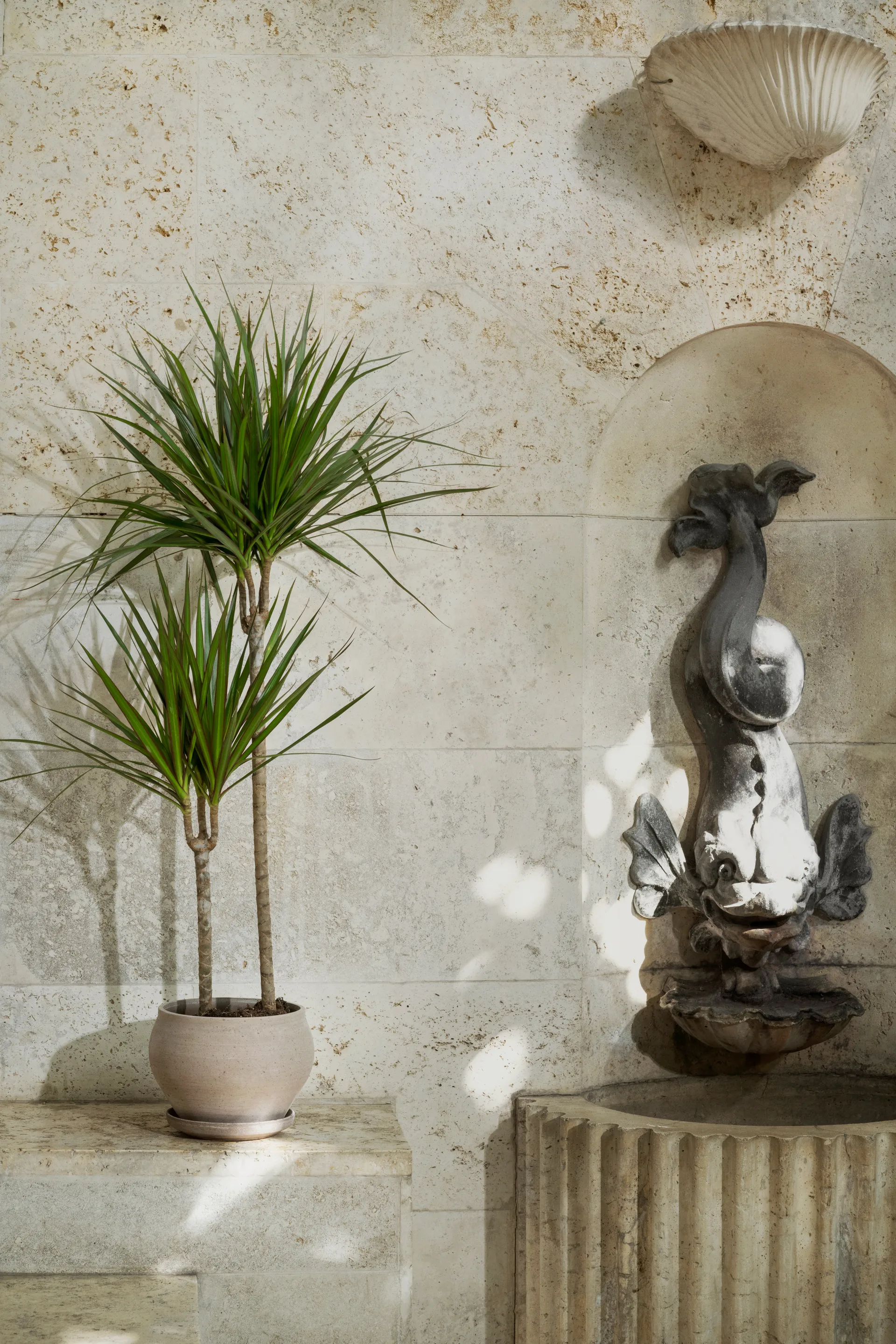 Delphi ruukku aluslautasella 2 osaa, Grey, Ø24 cm, matala Bergs Potter