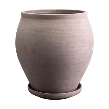 Delphi ruukku aluslautasella 2 osaa - Grey, Ø26 cm - Bergs Potter