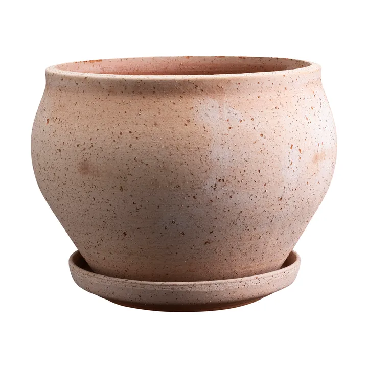Delphi ruukku aluslautasella 2 osaa - Rosa, Ø24 cm, matala - Bergs Potter
