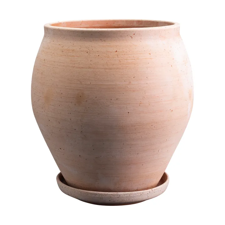Delphi ruukku aluslautasella 2 osaa - Rosa, Ø26 cm - Bergs Potter
