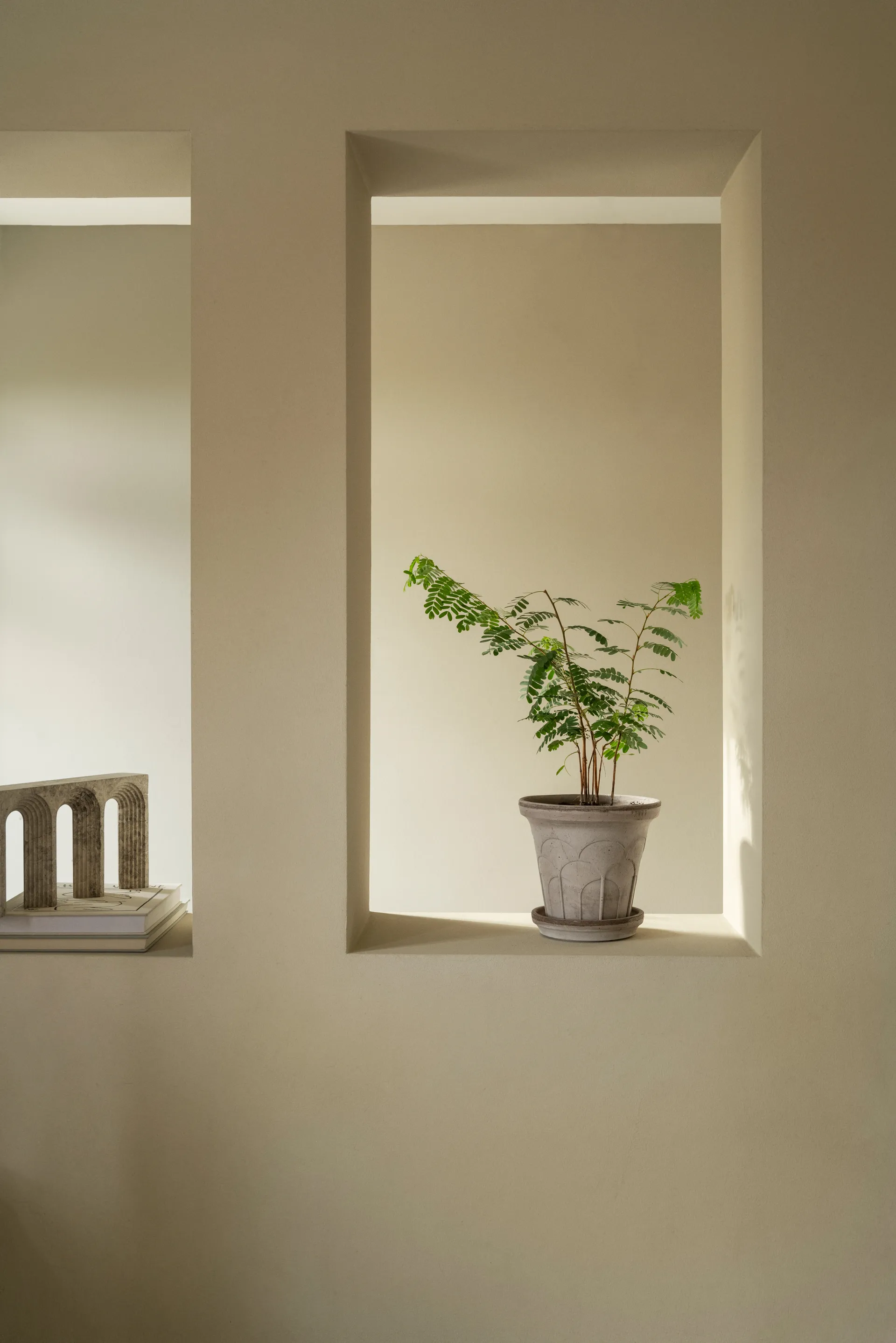 Fleur ruukku aluslautasella 2 osaa, Grey, Ø21 cm Bergs Potter