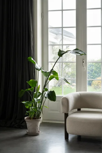 Fleur ruukku aluslautasella 2 osaa - Grey, Ø25 cm - Bergs Potter