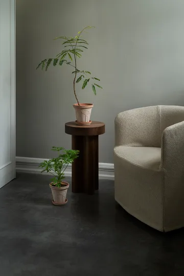 Fleur ruukku aluslautasella 2 osaa - Rosa, Ø14 cm - Bergs Potter