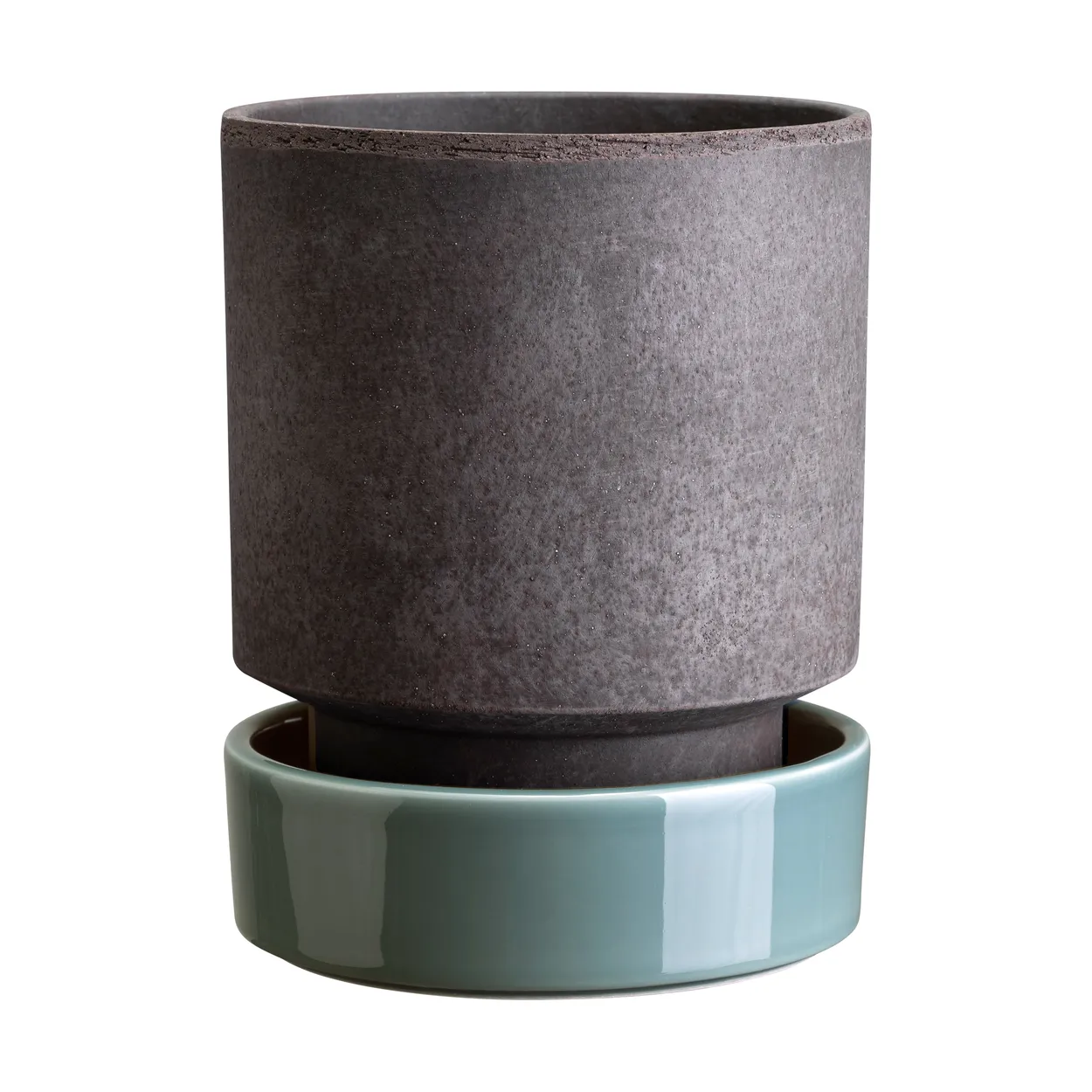 Bergs Potter Hoff ruukku Ø14 cm, Raw Grey-Misty Blue