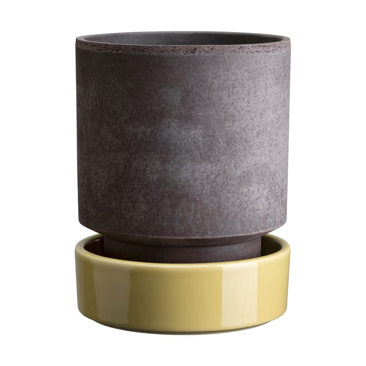 Hoff ruukku - Ø16 cm, Raw Grey-Pale Yellow - Bergs Potter