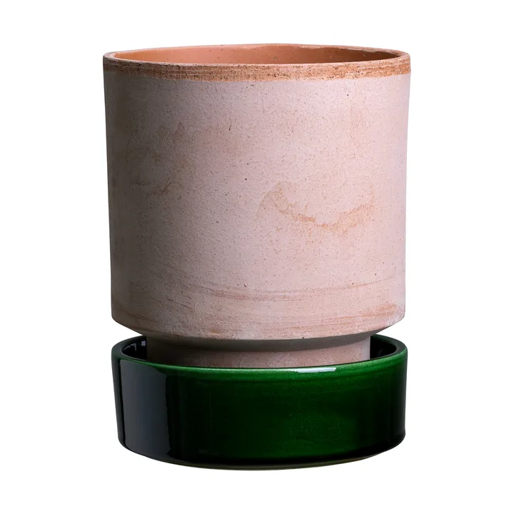 Hoff ruukku - Ø16 cm, Raw Rosa-Emerald Green (vaaleanpunainen-vihreä) - Bergs Potter