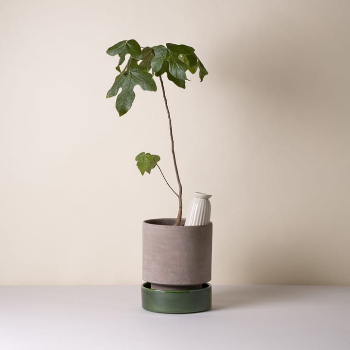 Hoff ruukku, Ø18 cm, Raw Grey-Emerald Green Bergs Potter
