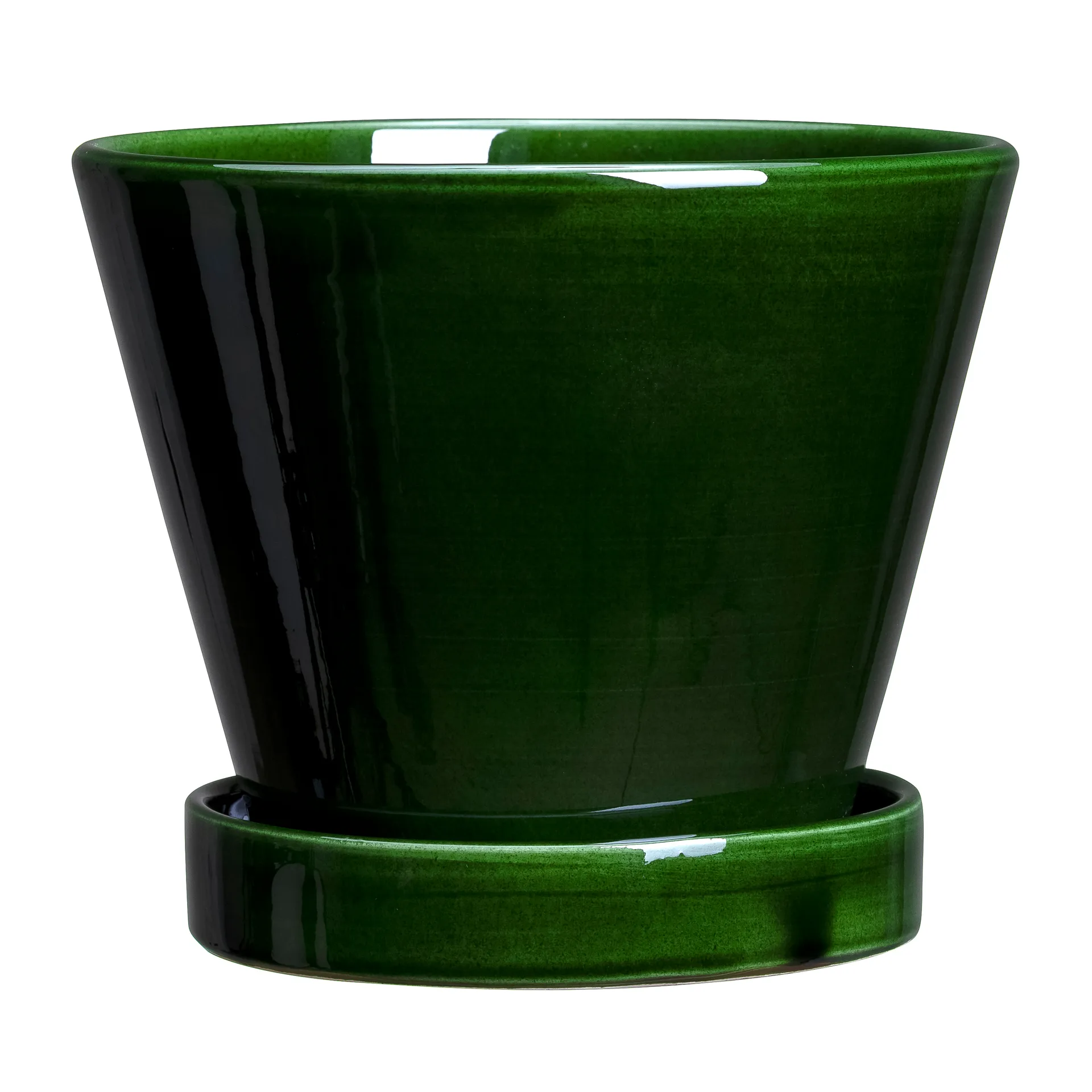 Julie ruukku lasitettu Ø11 cm, Green emerald Bergs Potter