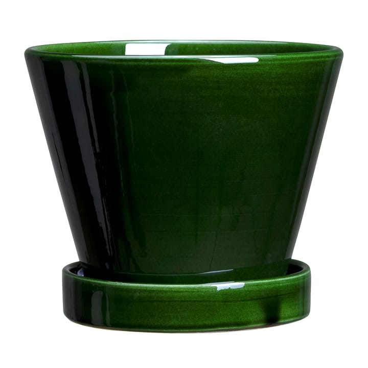 Julie ruukku lasitettu Ø13 cm - Green emerald - Bergs Potter