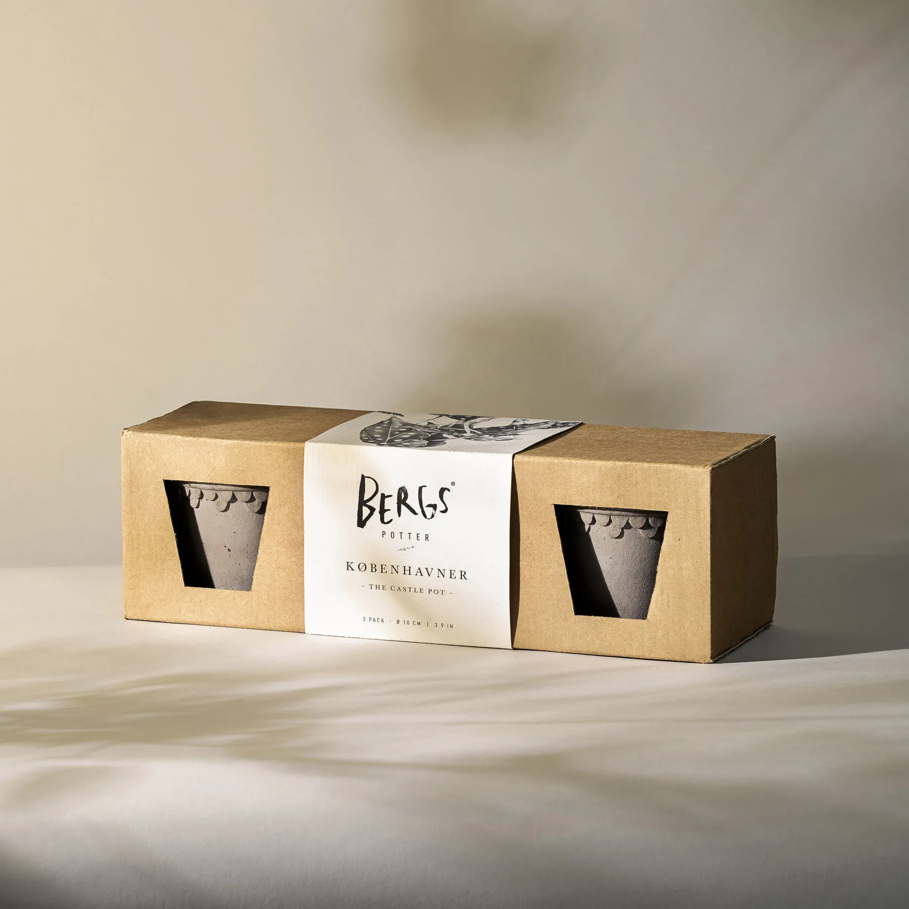 Københavner ruukku Ø10 cm 3-pack., Harmaa Bergs Potter