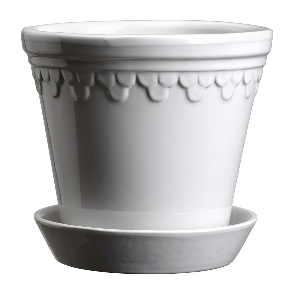 Bergs Potter Kbenhavner ruukku lasitettu 10 cm Mineral White