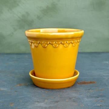 Københavner ruukku lasitettu Ø16 cm - Keltainen - Bergs Potter