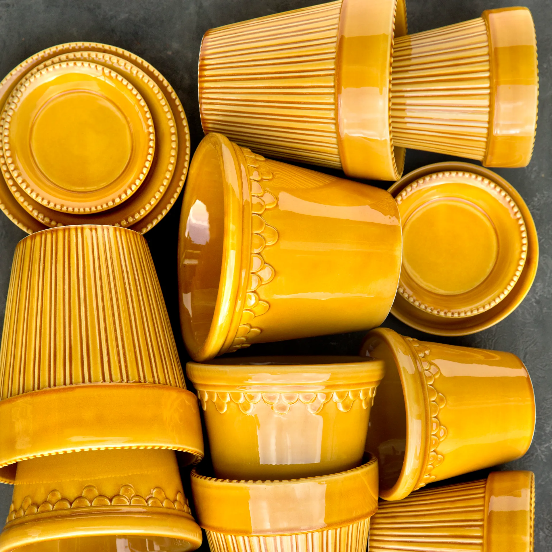 Københavner ruukku lasitettu Ø18 cm, Keltainen Bergs Potter