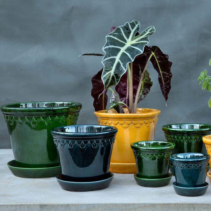 Københavner ruukku lasitettu Ø25 cm, Vihreä Bergs Potter