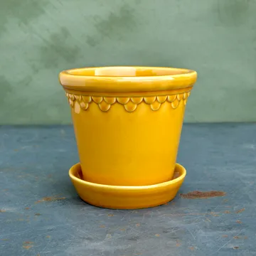 Københavner ruukku lasitettu - Keltainen, Ø16 cm - Bergs Potter