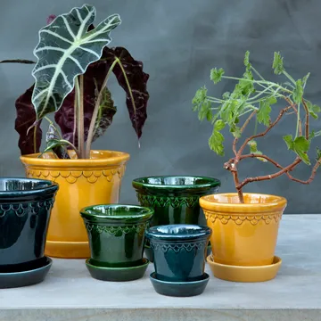 Københavner ruukku lasitettu - Keltainen, Ø18 cm - Bergs Potter