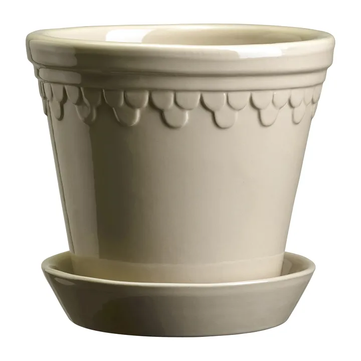 Köpenhamn lasitettu ruukku - Sand Stone (beige), Ø25 cm - Bergs Potter