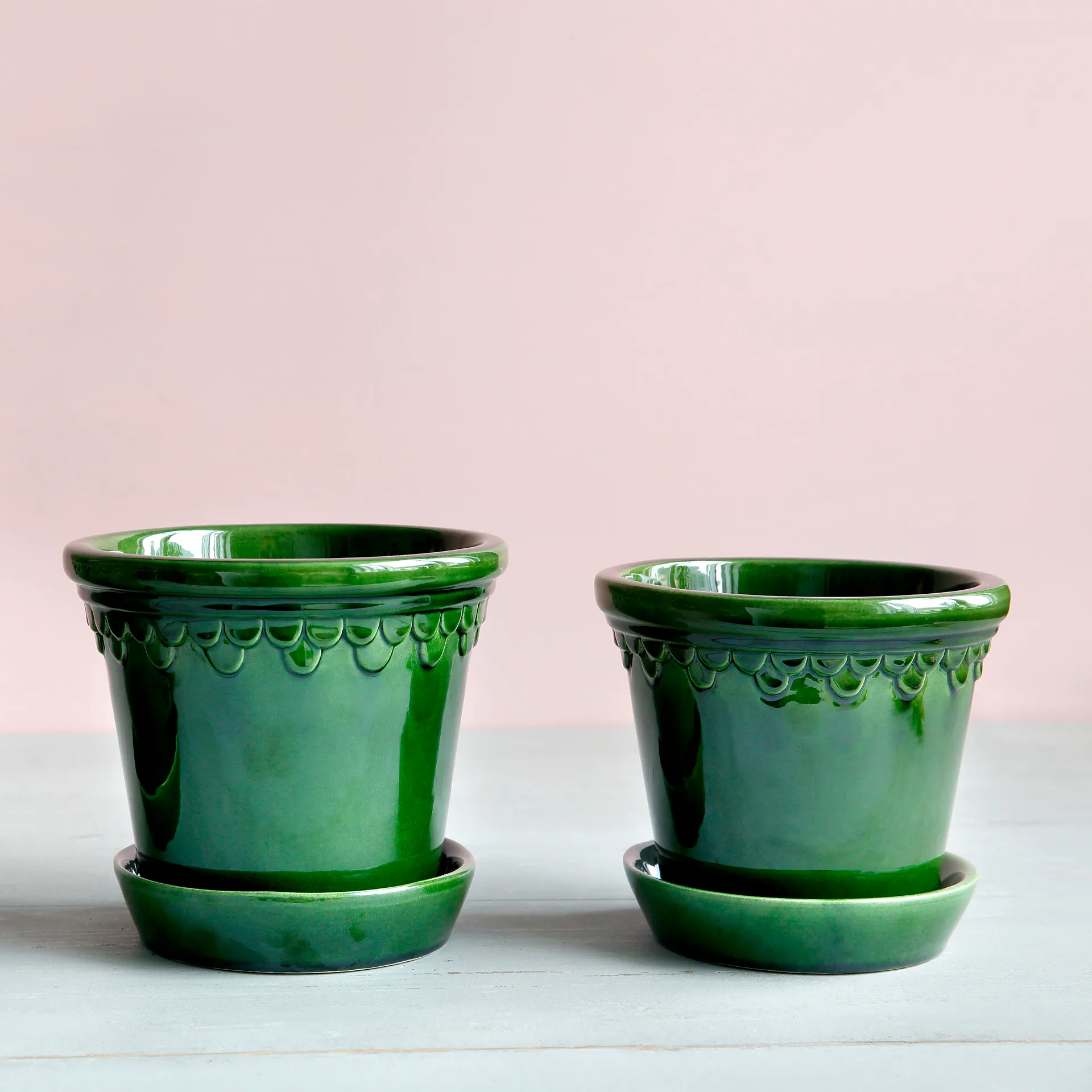 Köpenhamn lasitettu ruukku, Vihreä, Ø16 cm Bergs Potter