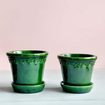 Köpenhamn lasitettu ruukku - Vihreä, Ø16 cm - Bergs Potter