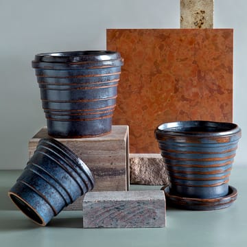 Planet Vintage Metalic ruukku Ø21 cm - Blue brown - Bergs Potter