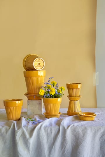 Simona ruukku lasitettu Ø 18 cm - Yellow - Bergs Potter