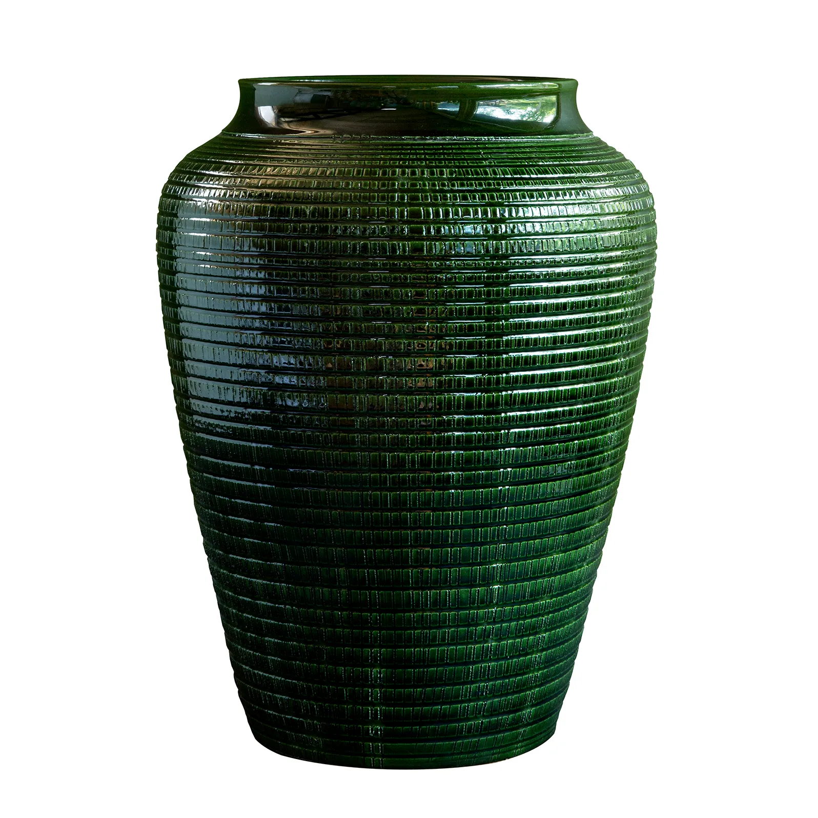 Willow maljakko lasitettu 35 cm, Green emerald Bergs Potter