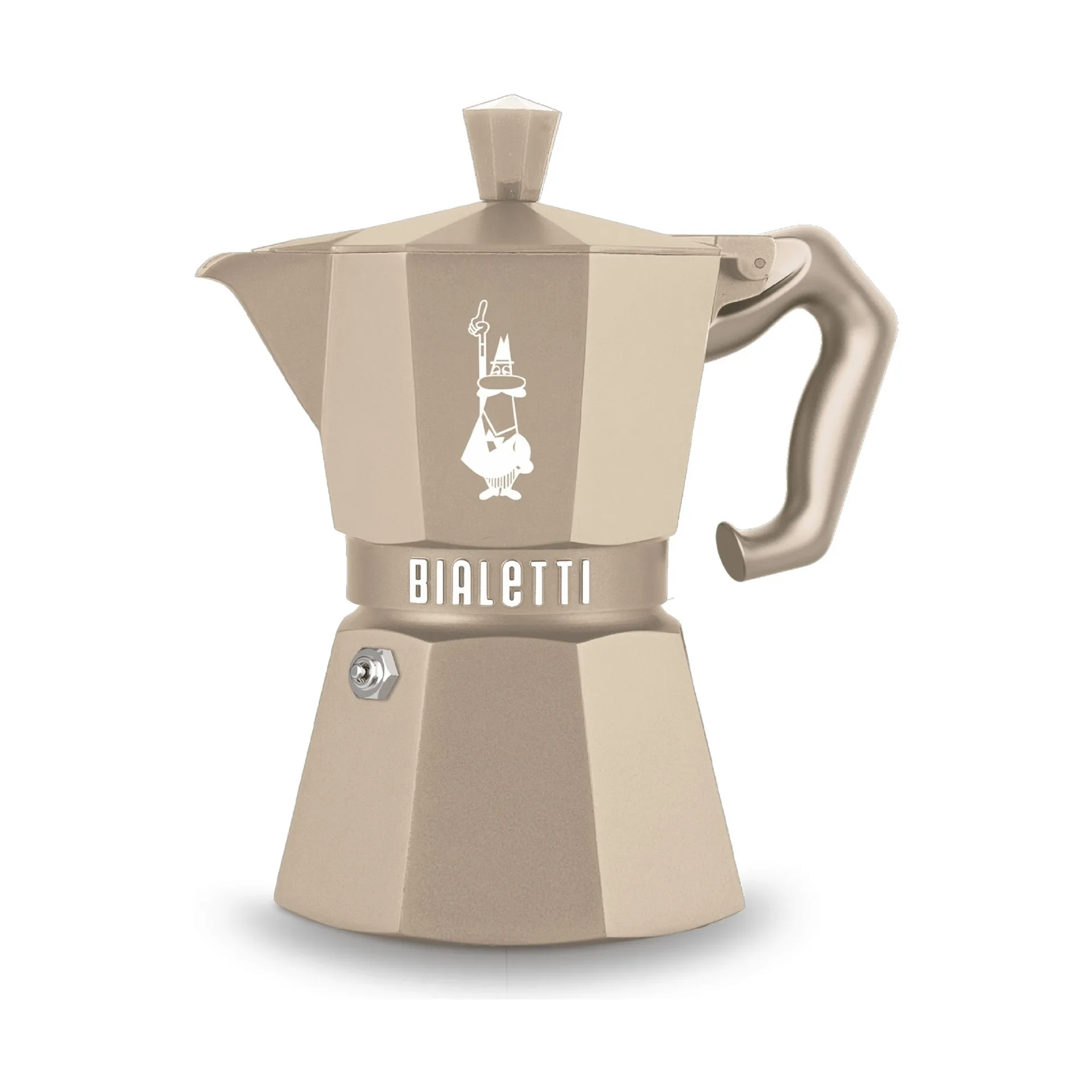 Bialetti exclusive mokkakeitin induktiolle, Beige, 3 kuppia Bialetti