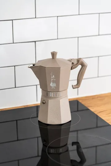 Bialetti exclusive mokkakeitin induktiolle - Beige, 6 kuppia - Bialetti