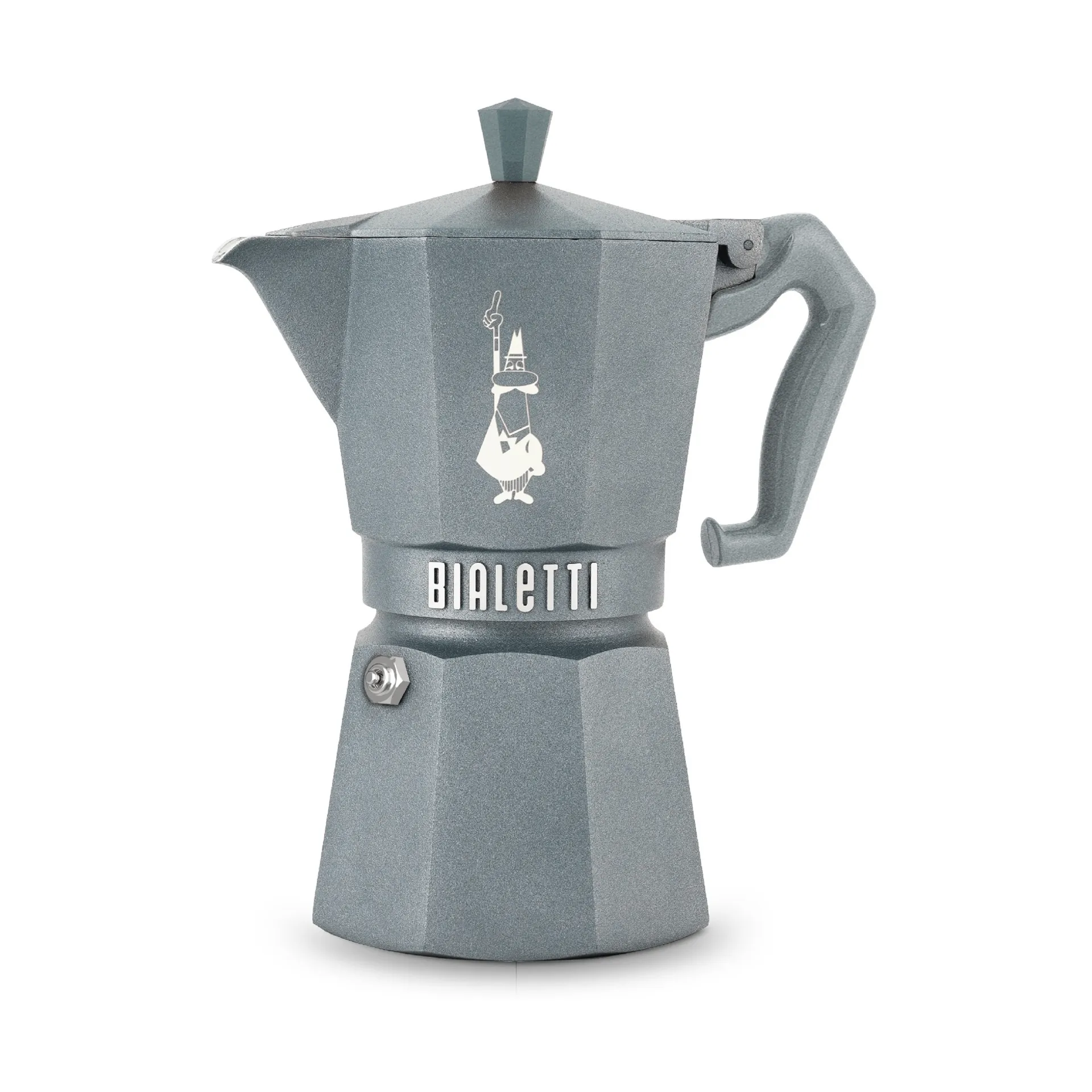 Bialetti exclusive mokkakeitin induktiolle, Harmaa, 6 kuppia Bialetti