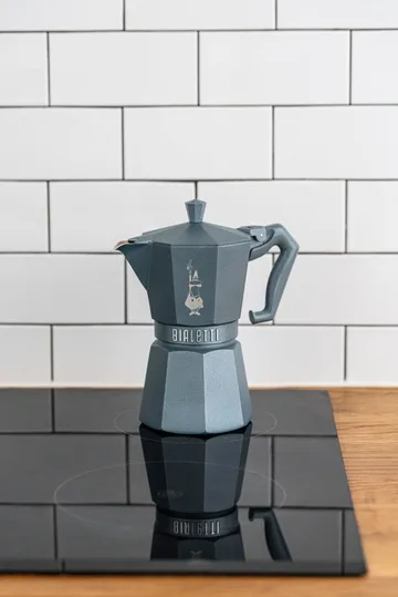 Bialetti exclusive mokkakeitin induktiolle - Harmaa, 6 kuppia - Bialetti
