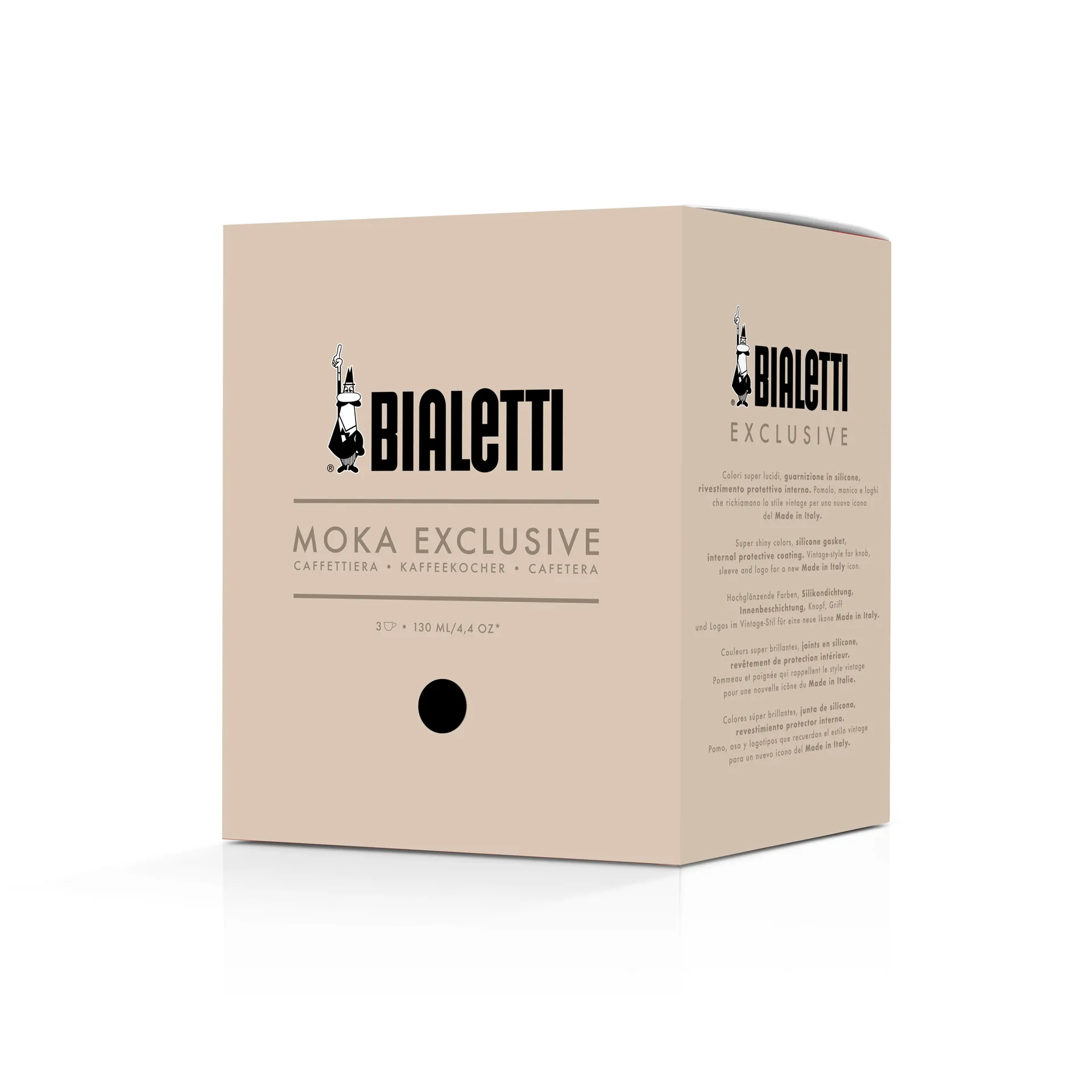 Bialetti exclusive mokkakeitin, Musta, 3 kuppia Bialetti