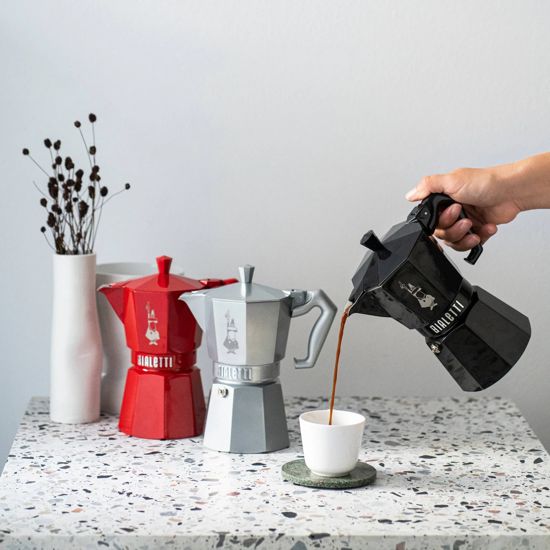 Bialetti exclusive mokkakeitin, Musta, 3 kuppia Bialetti
