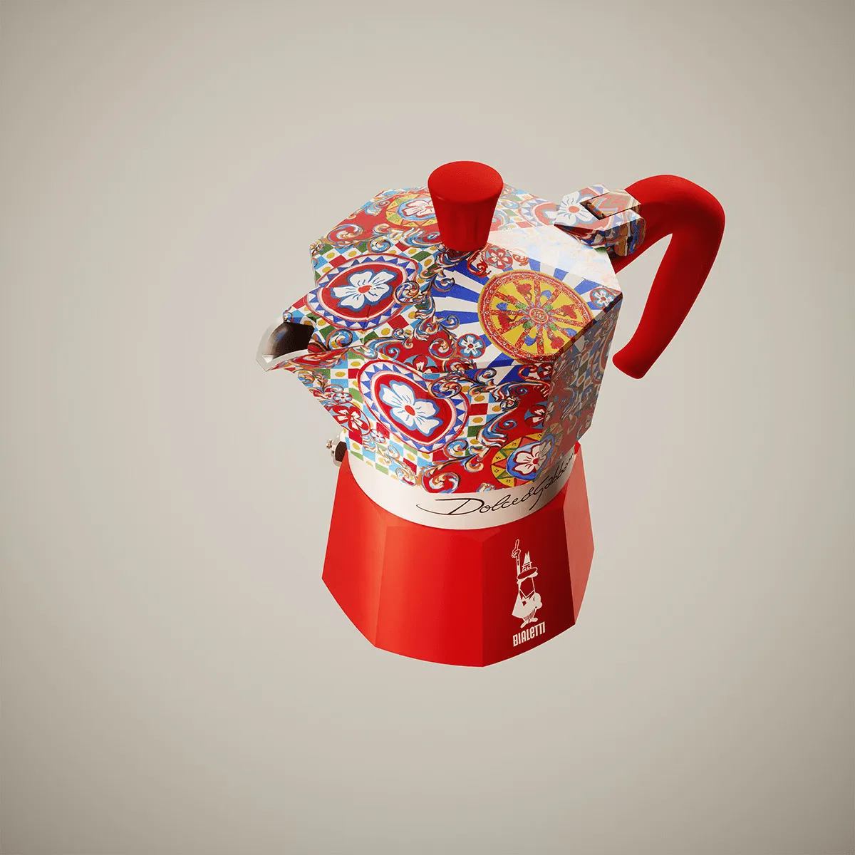 Bialetti x Dolce & Gabbana mokakeitin, Sisilialainen kärry, 3 kuppia Bialetti