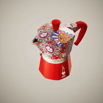 Bialetti x Dolce & Gabbana mokakeitin - Sisilialainen kärry, 3 kuppia - Bialetti